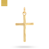 9ct Yellow Gold Diamond Cut Cross Pendant By Georg Jensen