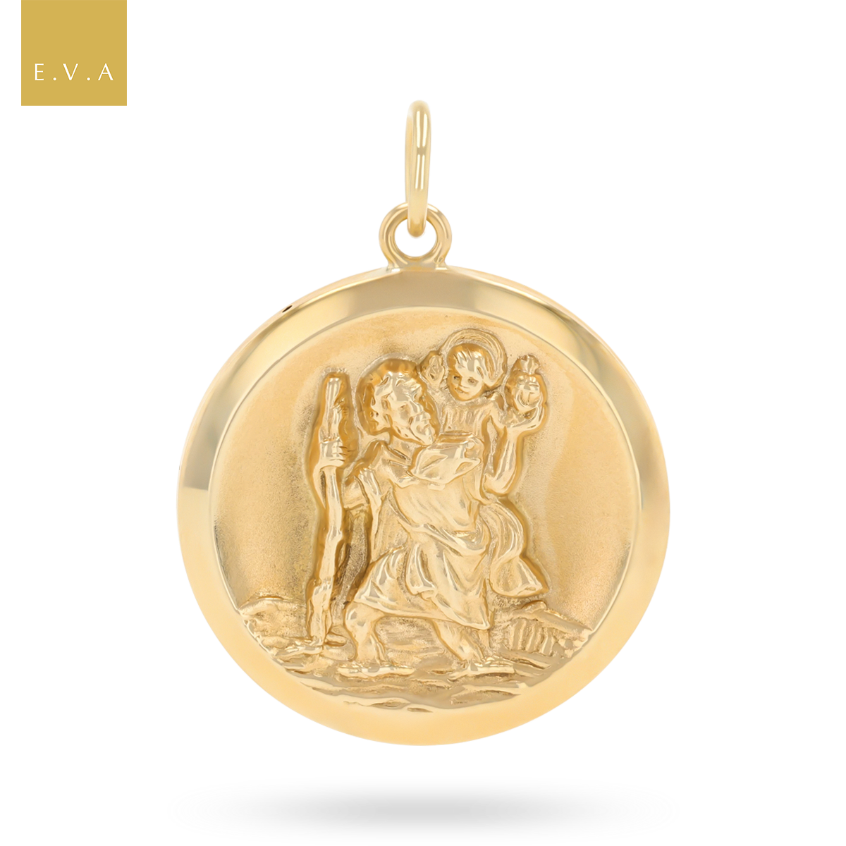 9ct Yellow Gold St Christopher Pendant By Georg Jensen