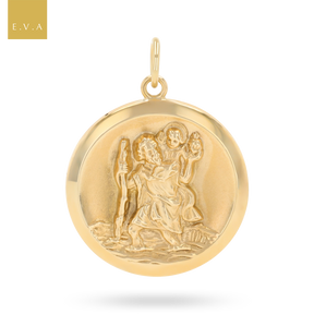 9ct Yellow Gold St Christopher Pendant By Georg Jensen