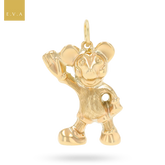 9ct Yellow Gold Hollow Mickey Mouse Pendant By Georg Jensen