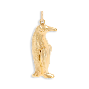 9ct Yellow Gold Hollow Penguin Pendant By Georg Jensen