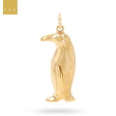 9ct Yellow Gold Hollow Penguin Pendant By Georg Jensen