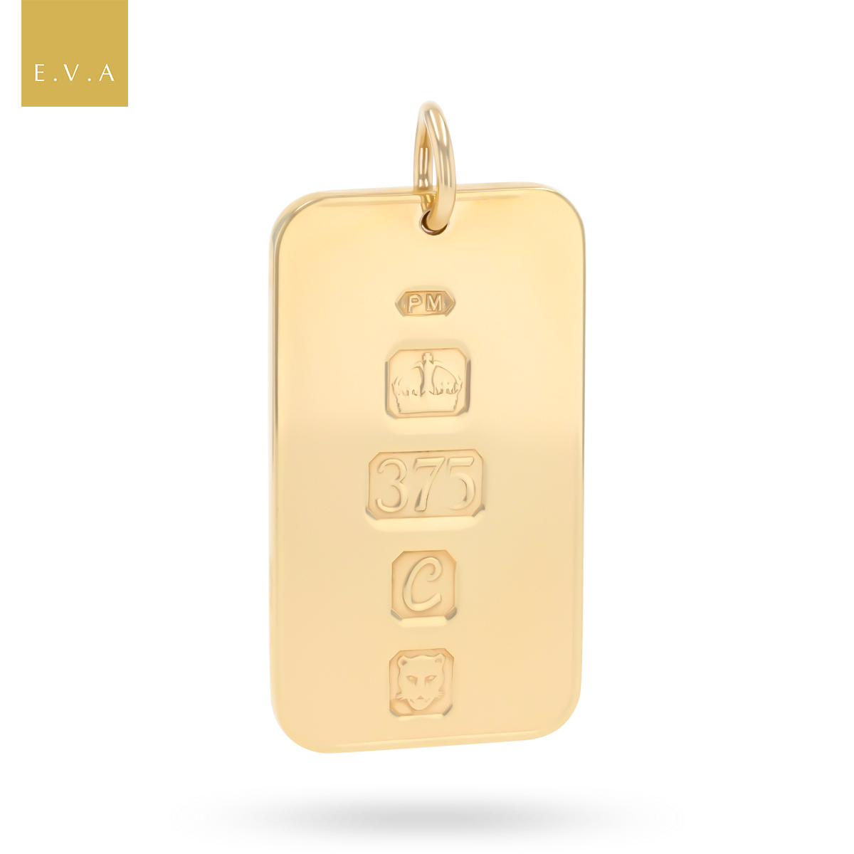 9ct Yellow Gold Rectangular Shaped Ingot Pendant
