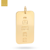 9ct Yellow Gold Rectangular Shaped Ingot Pendant