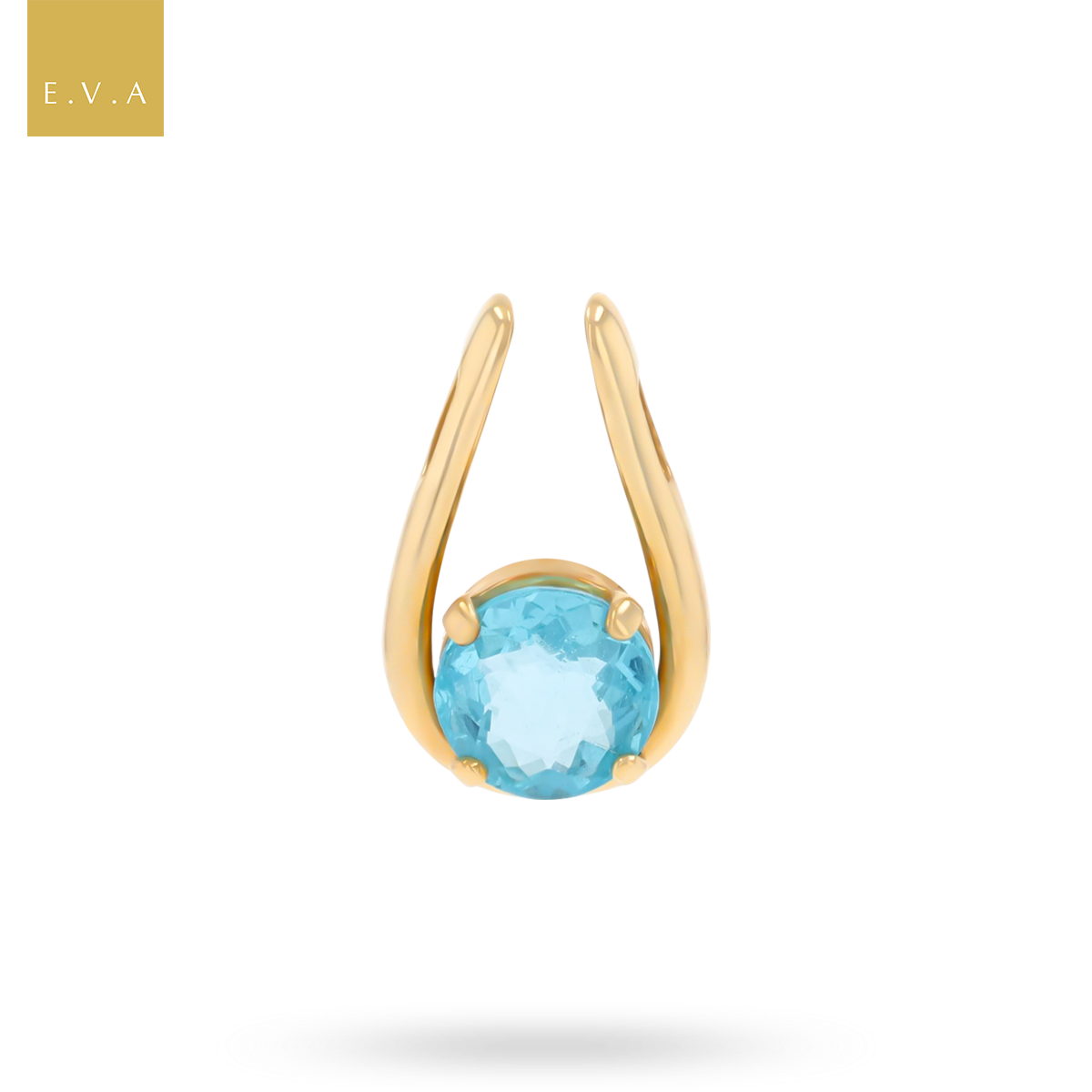 9ct Yellow Gold Apatite Horseshoe Pendant