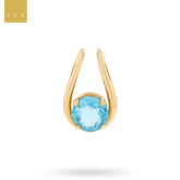 9ct Yellow Gold Apatite Horseshoe Pendant