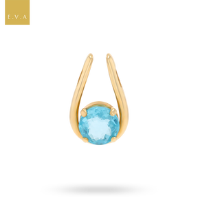 9ct Yellow Gold Apatite Horseshoe Pendant