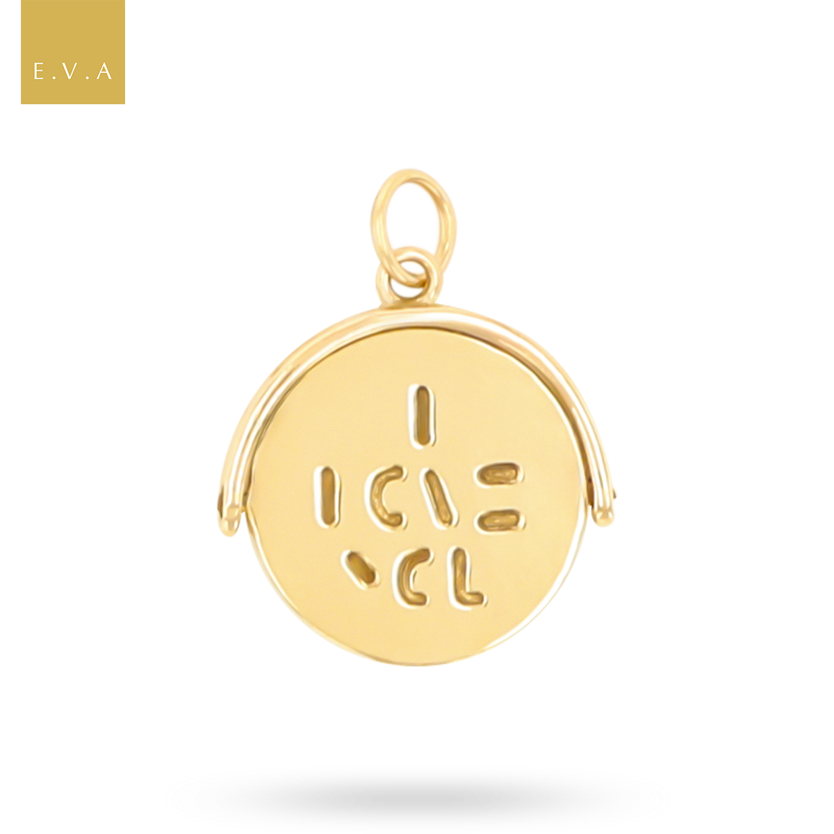 9ct Yellow Gold I Love You Spinner Pendant By Georg Jensen