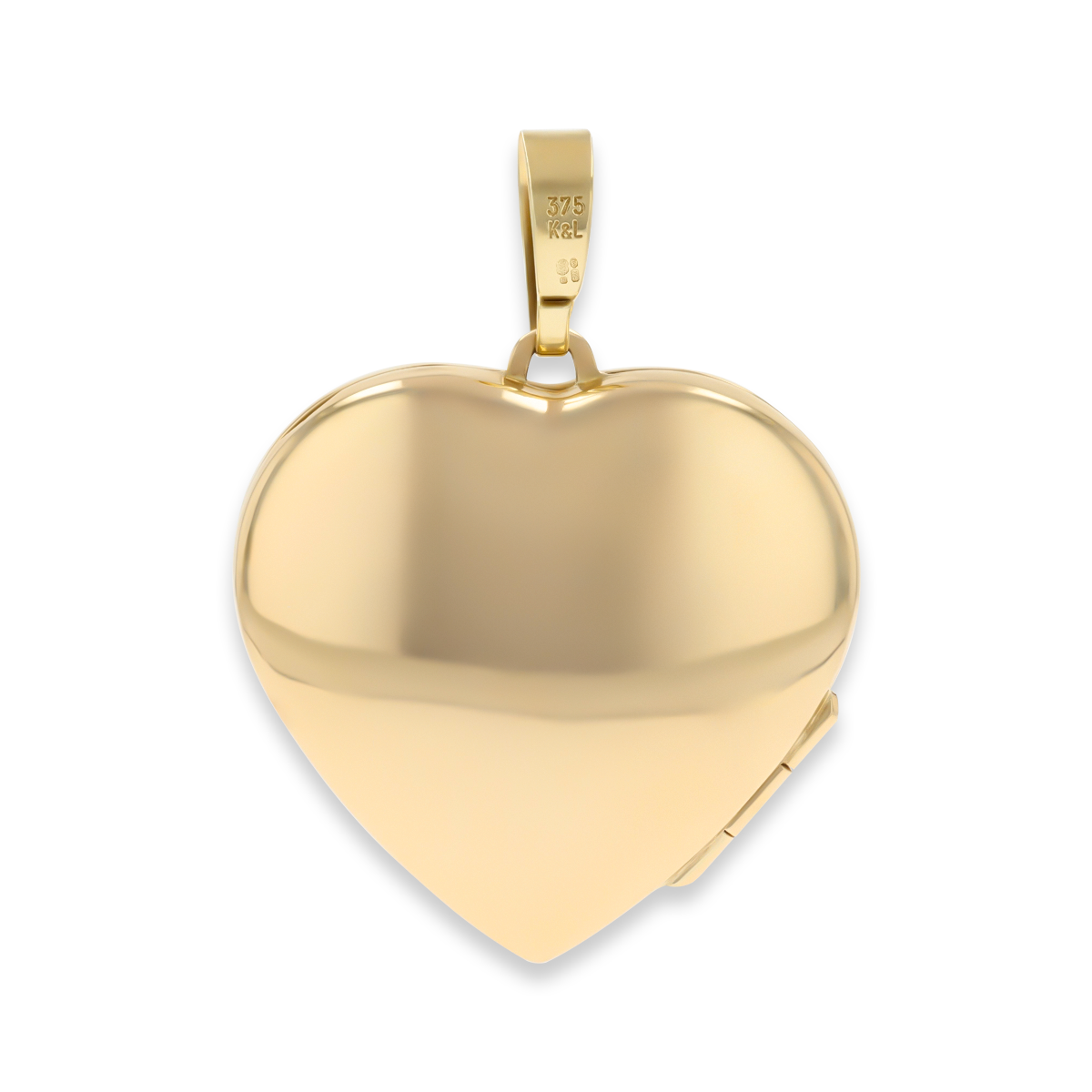 9ct Yellow Gold Large Heart Shaped Locket
