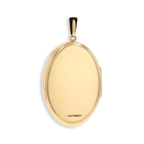 9ct Yellow Gold Oval Shaped Foliate Scroll Locket By Georg Jensen