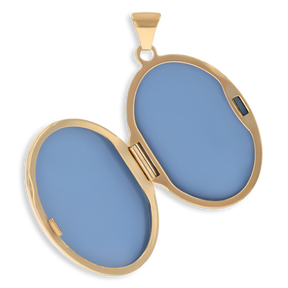 9ct Yellow Gold Oval Shaped Floral Locket