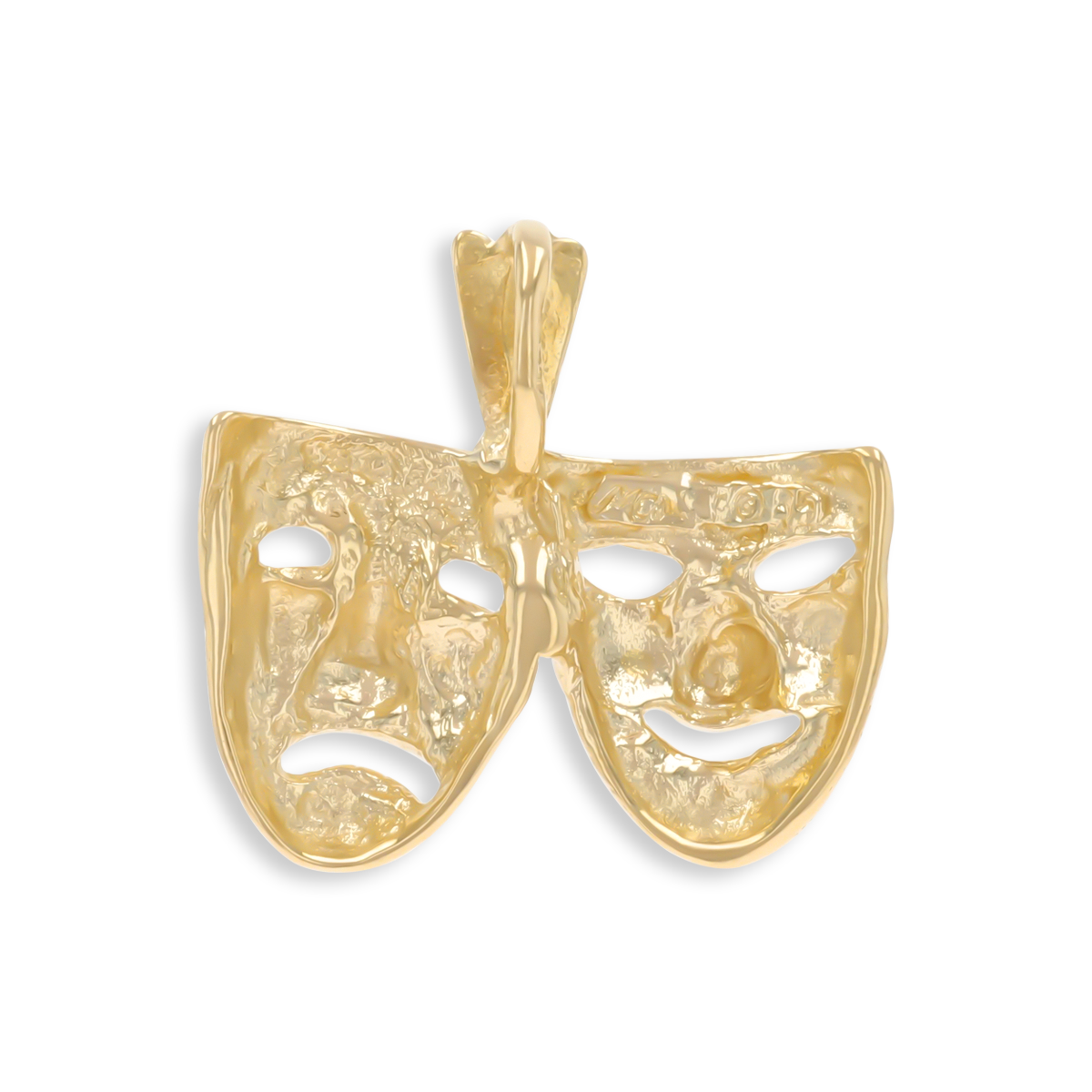 9ct Yellow Gold Comedy & Tragedy Masks Pendant