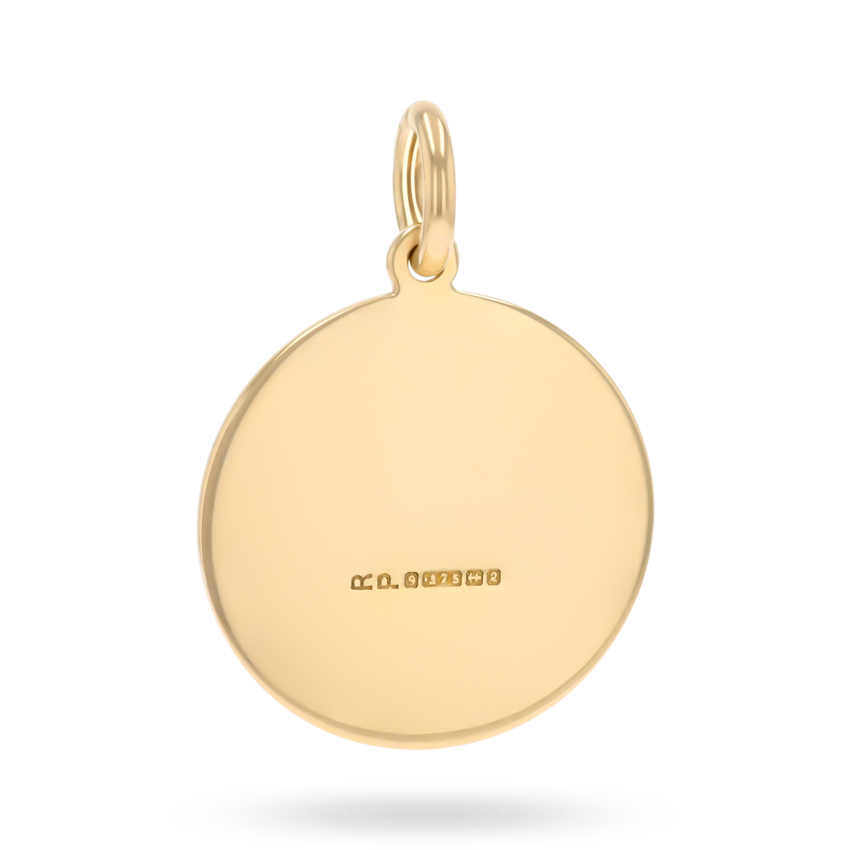 9ct Yellow Gold Lords Prayer Round Disc Pendant