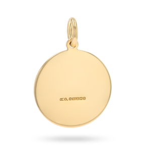 9ct Yellow Gold Lords Prayer Round Disc Pendant
