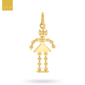 9ct Yellow Gold Corn Dolly Moveable Pendant