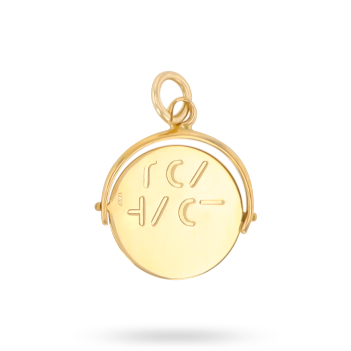 9ct Yellow Gold I Love You Spinner Pendant