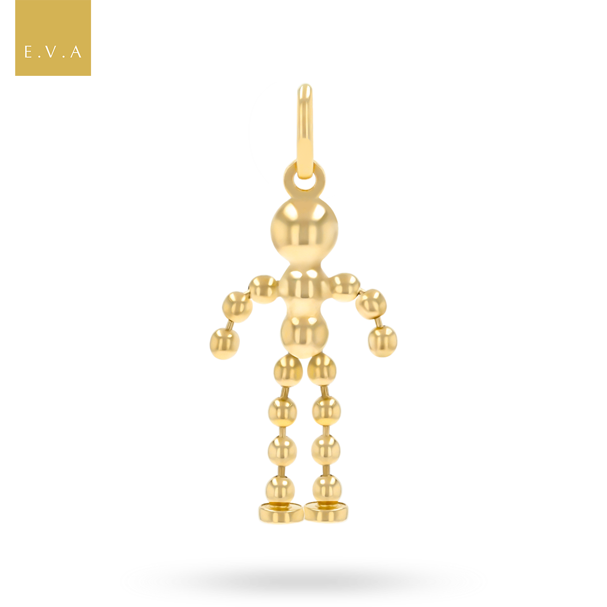 9ct Yellow Gold Corn Boy Dolly Moveable Pendant