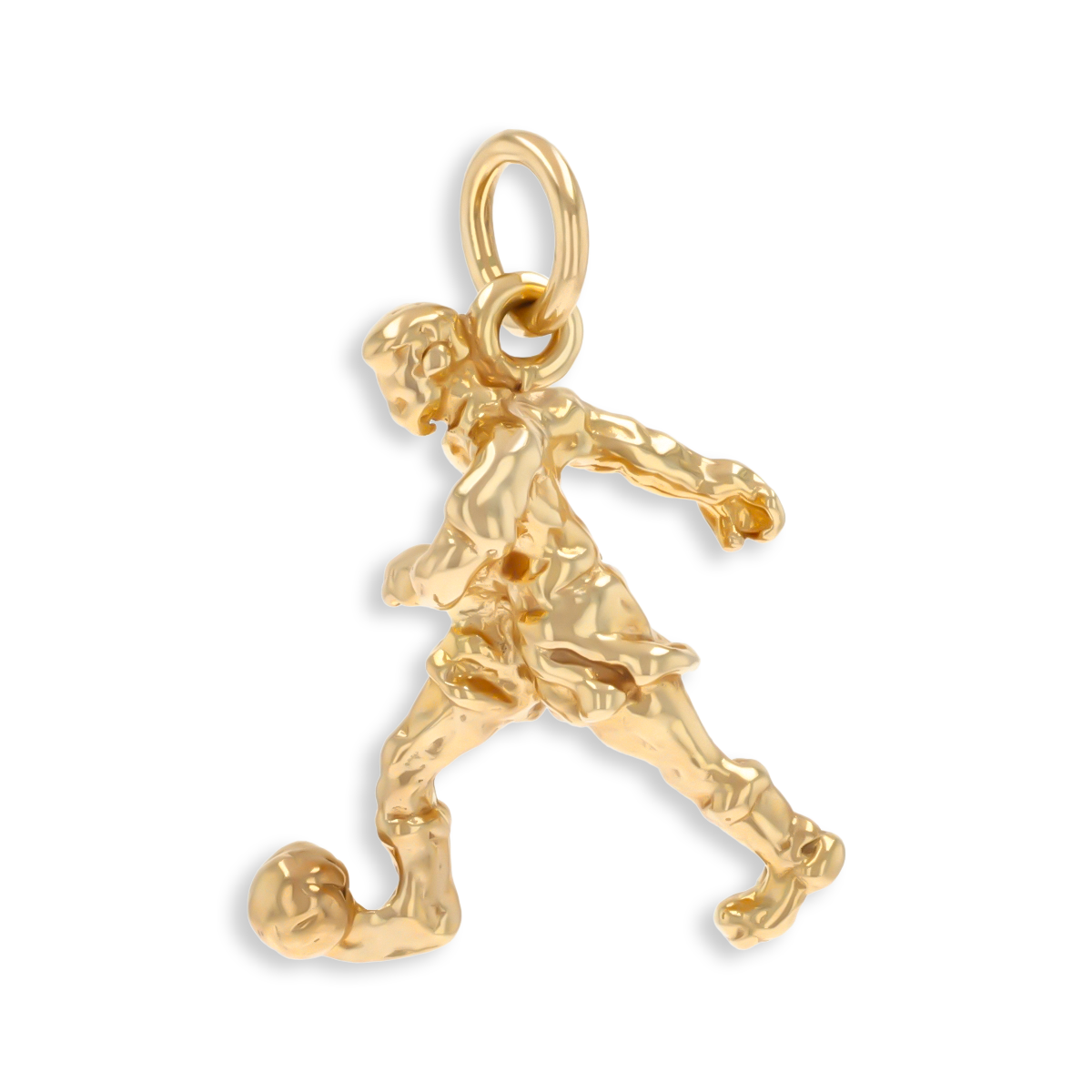9ct Yellow Gold Footballer Pendant