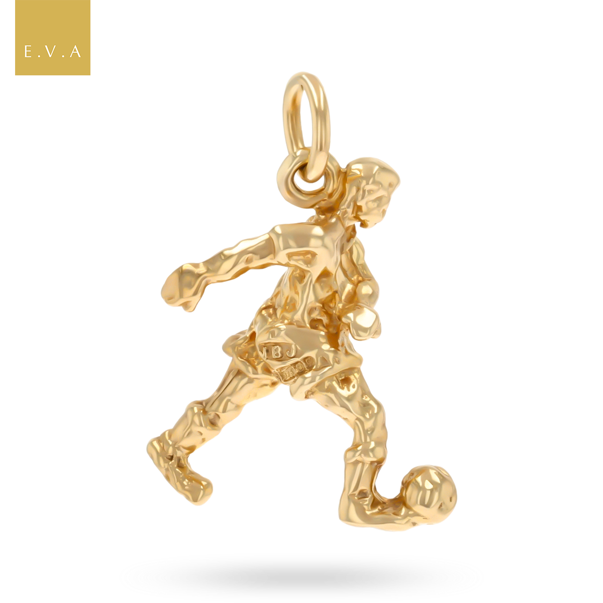 9ct Yellow Gold Footballer Pendant