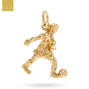 9ct Yellow Gold Footballer Pendant