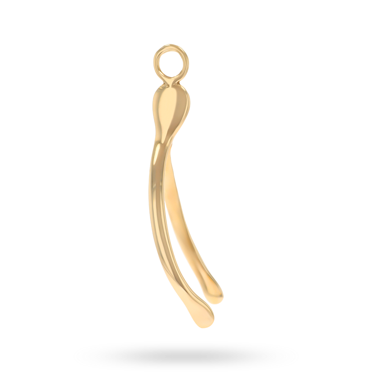 9ct Yellow Gold Large Wishbone Pendant