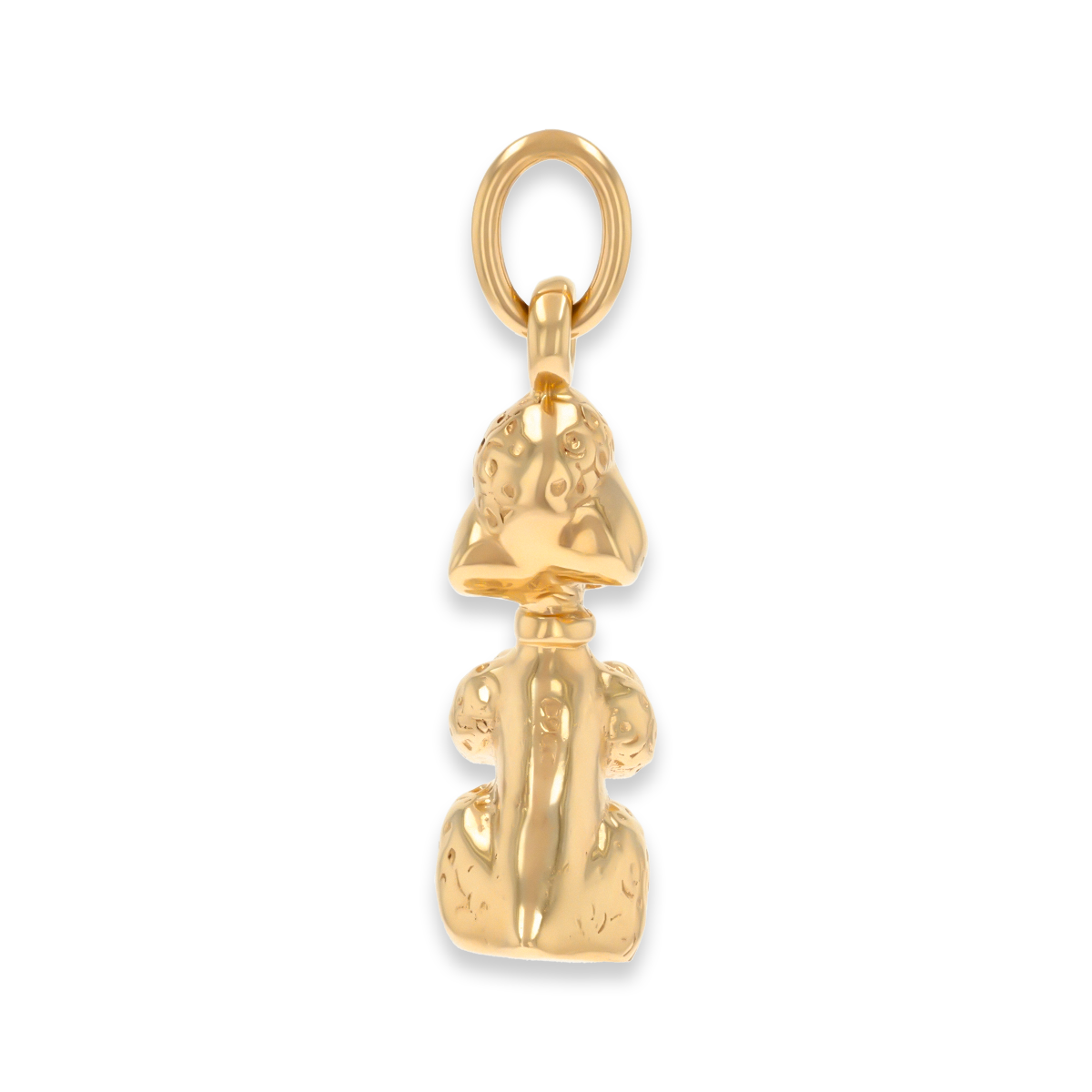 9ct Yellow Gold Solid Poodle Pendant