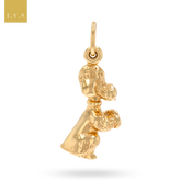 9ct Yellow Gold Solid Poodle Pendant