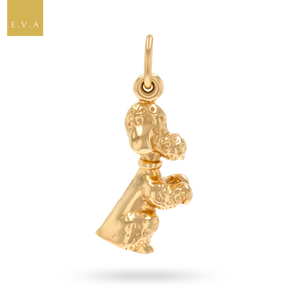 9ct Yellow Gold Solid Poodle Pendant