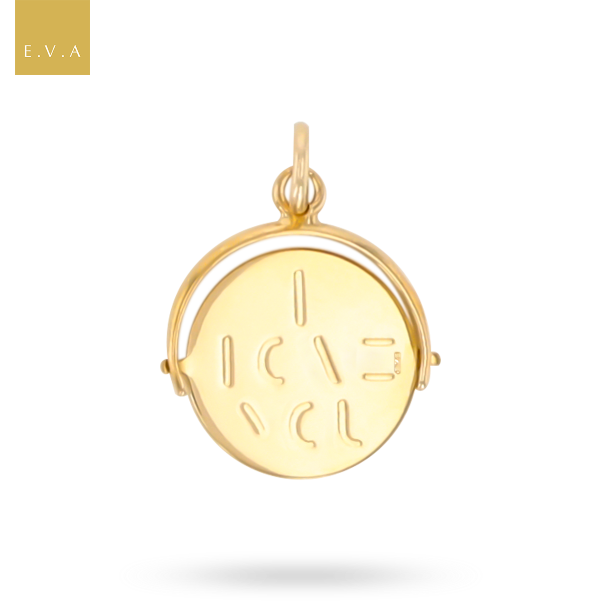 9ct Yellow Gold I Love You Spinner Pendant