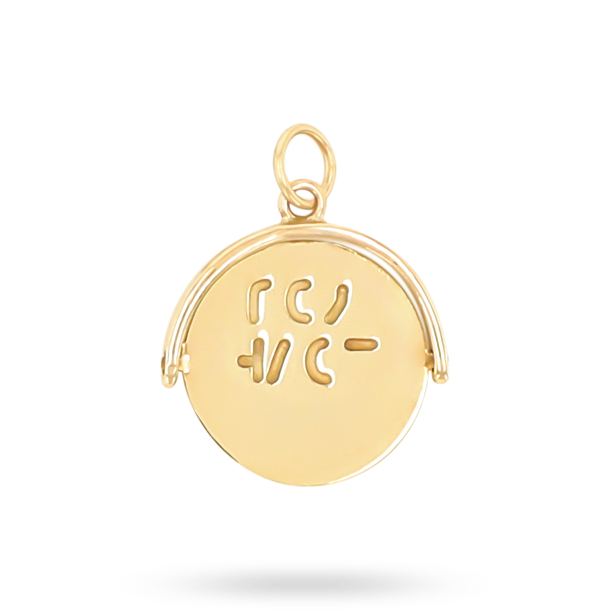 9ct Yellow Gold I Love You Spinner Pendant By Georg Jensen