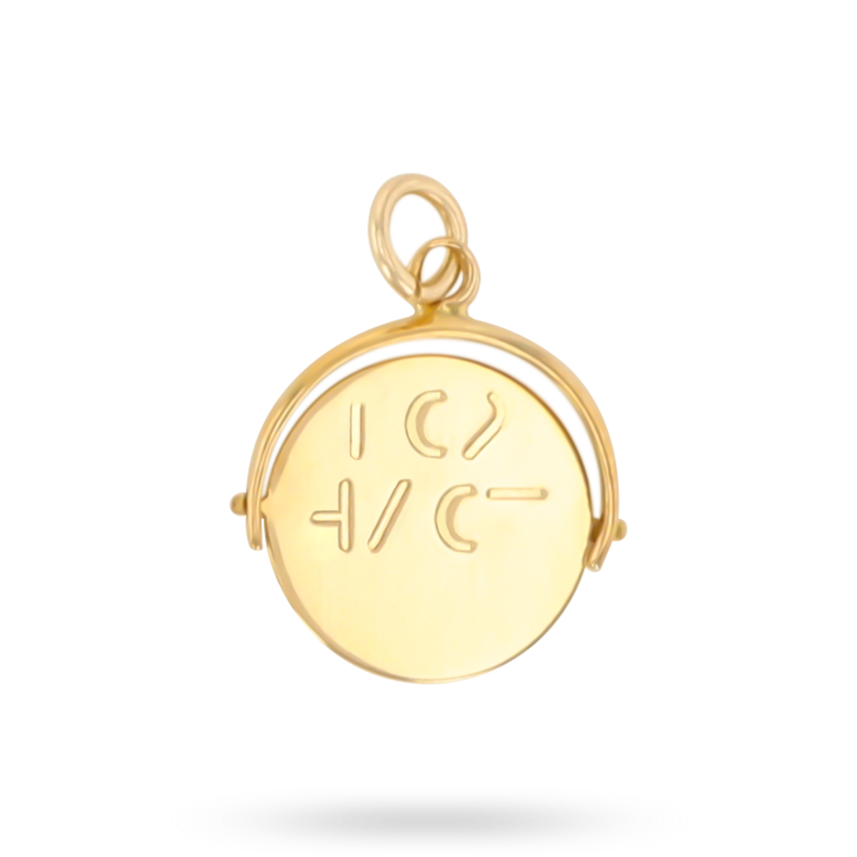 9ct Yellow Gold I Love You Spinner Pendant