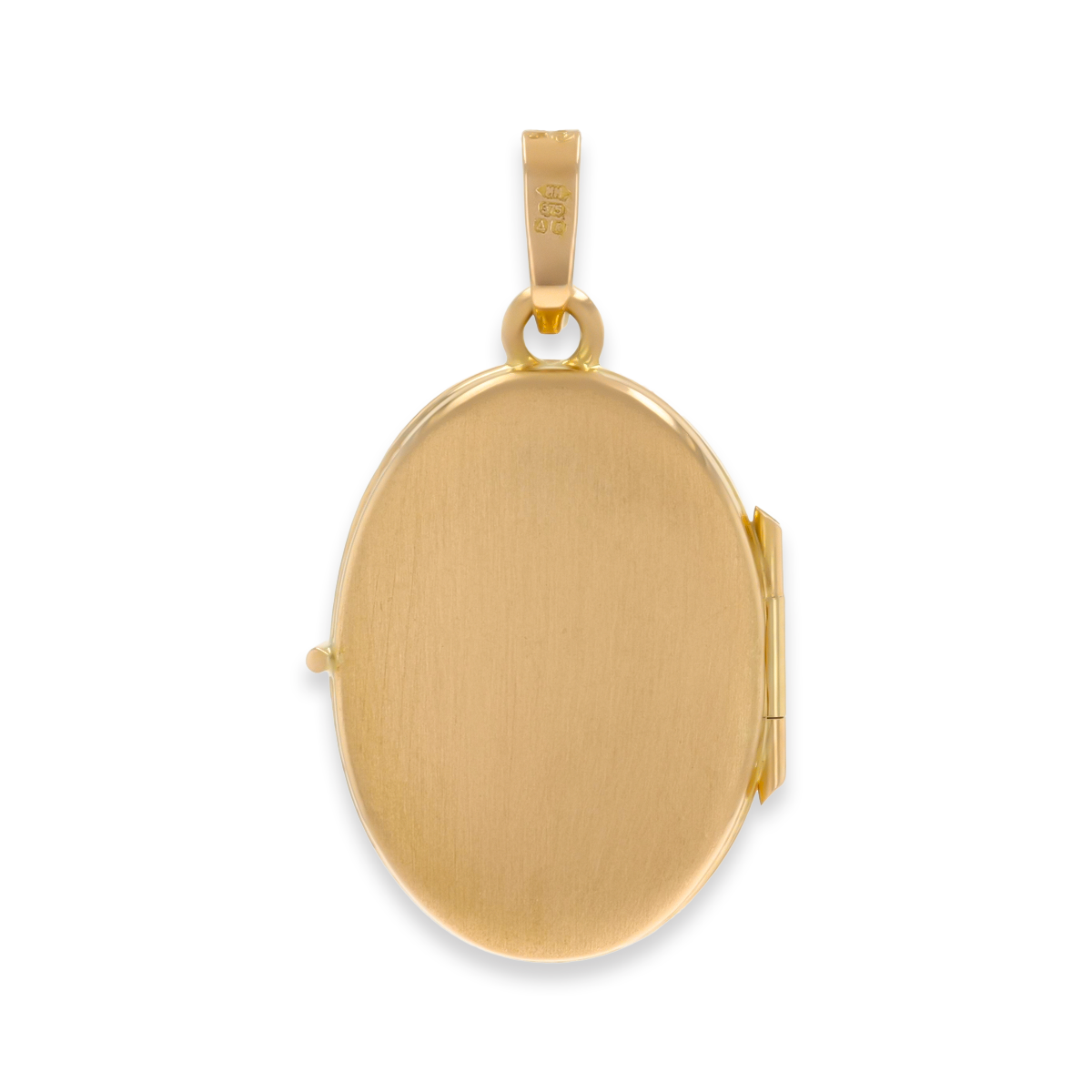 9ct Yellow Gold Oval Shaped Ruby Set Floral Locket