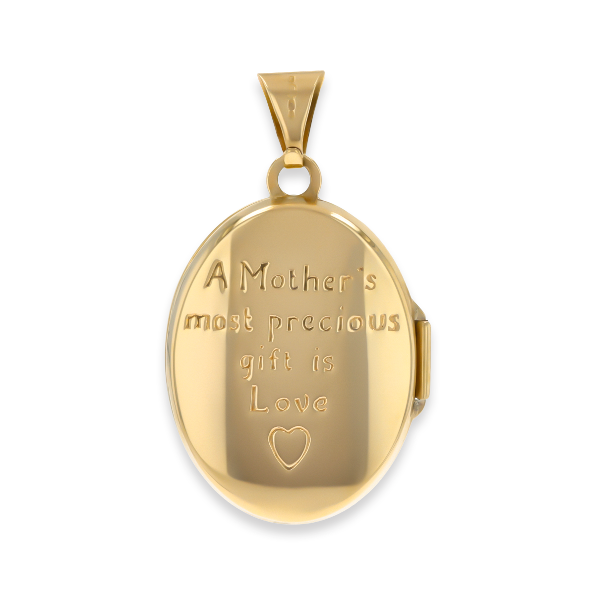 9ct Yellow Gold Oval Shaped Engraved Mum Locket