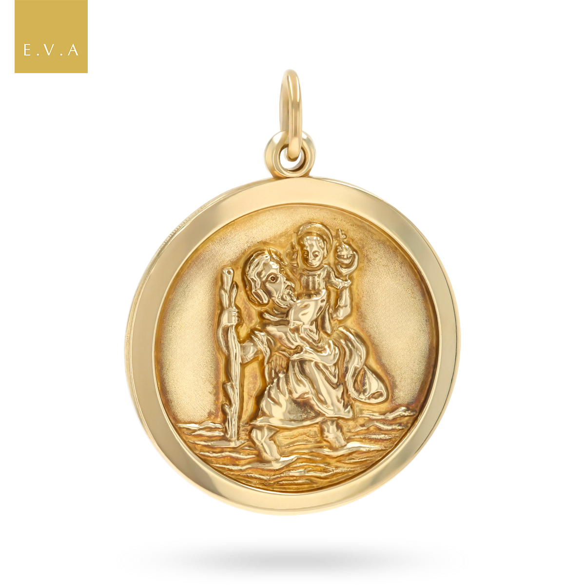 9ct Yellow Gold St Christopher Pendant By Georg Jensen