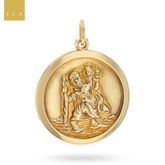 9ct Yellow Gold St Christopher Pendant By Georg Jensen