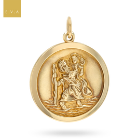 9ct Yellow Gold St Christopher Pendant By Georg Jensen