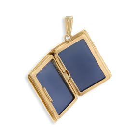 9ct Yellow Gold Rectangle Engraved Foliate Scroll Locket