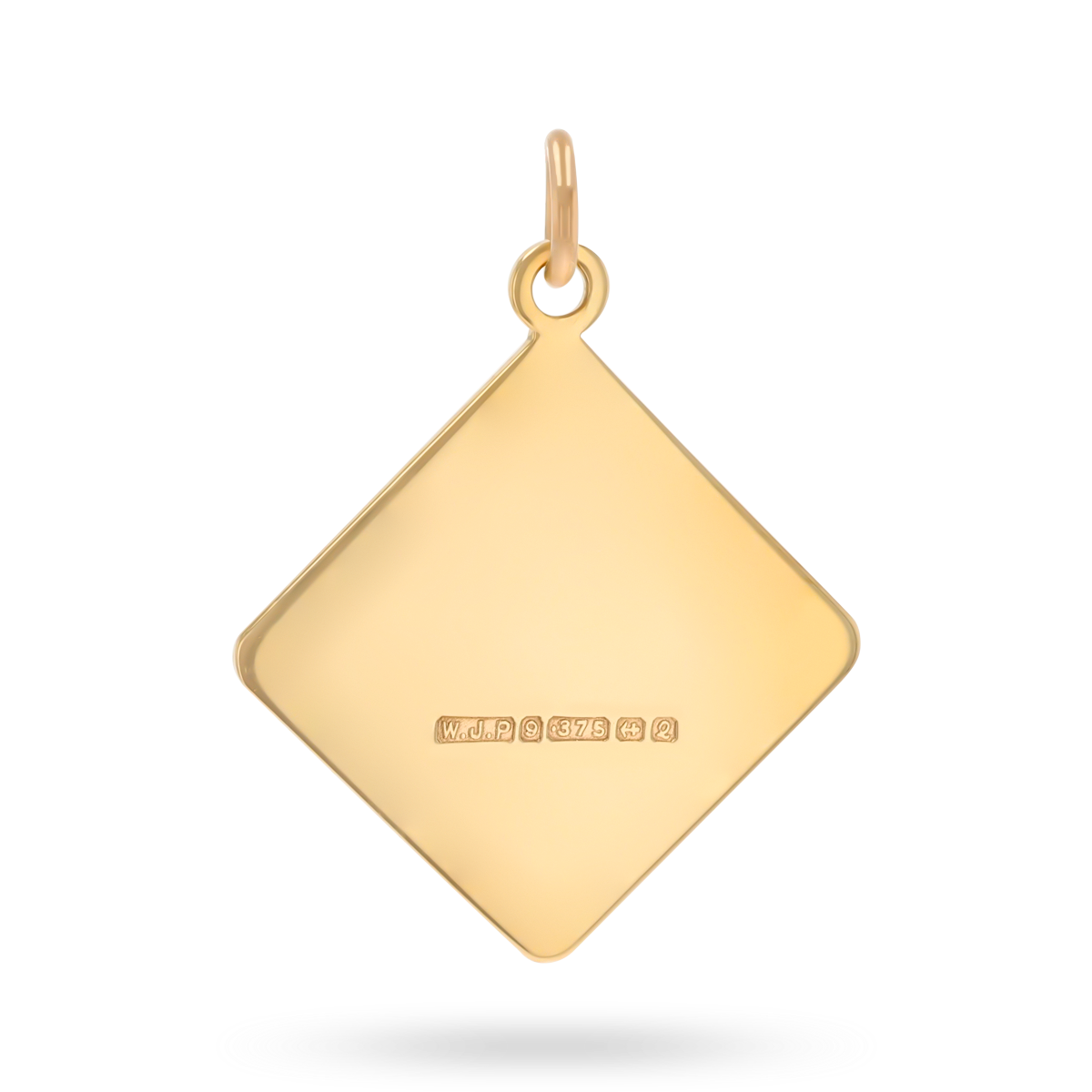 9ct Yellow Gold Rhombus Shaped St Christopher Pendant