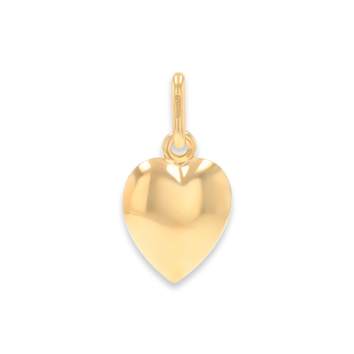 9ct Yellow Gold Plain Heart Pendant