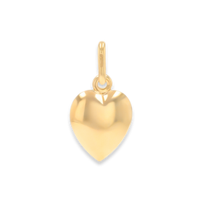 9ct Yellow Gold Plain Heart Pendant