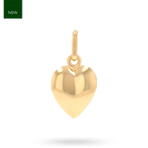 9ct Yellow Gold Plain Heart Pendant