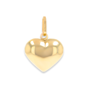 9ct Yellow Gold Puffed Heart Pendant