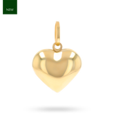 9ct Yellow Gold Puffed Heart Pendant