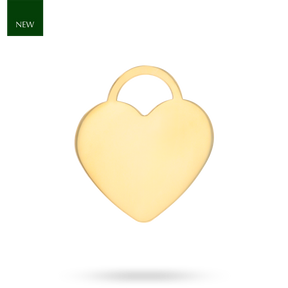 9ct Yellow Gold Plain Heart Shaped Disc Pendant