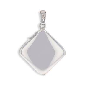 Sterling Silver Rhombus Shaped Wave Locket