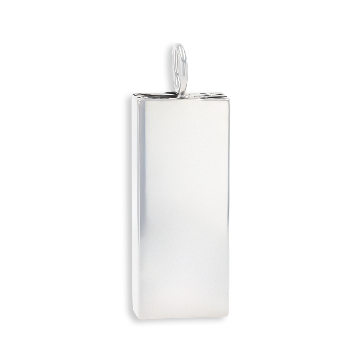 Sterling Silver Heavy Rectangular Ingot Pendant
