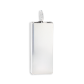 Sterling Silver Heavy Rectangular Ingot Pendant