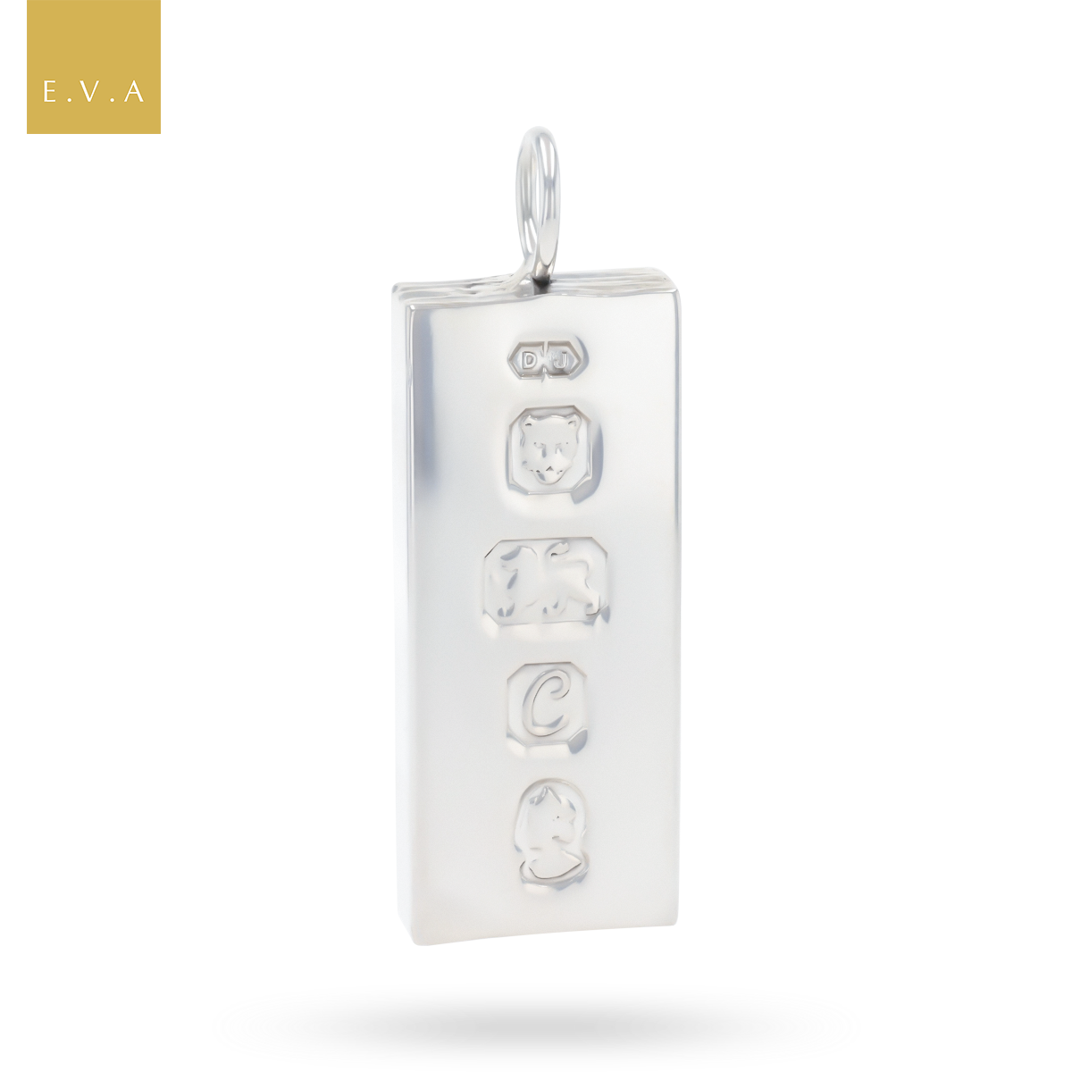 Sterling Silver Heavy Rectangular Ingot Pendant