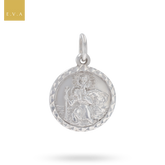 Sterling Silver 13mm Diamond Cut St Christopher Pendant By Georg Jensen