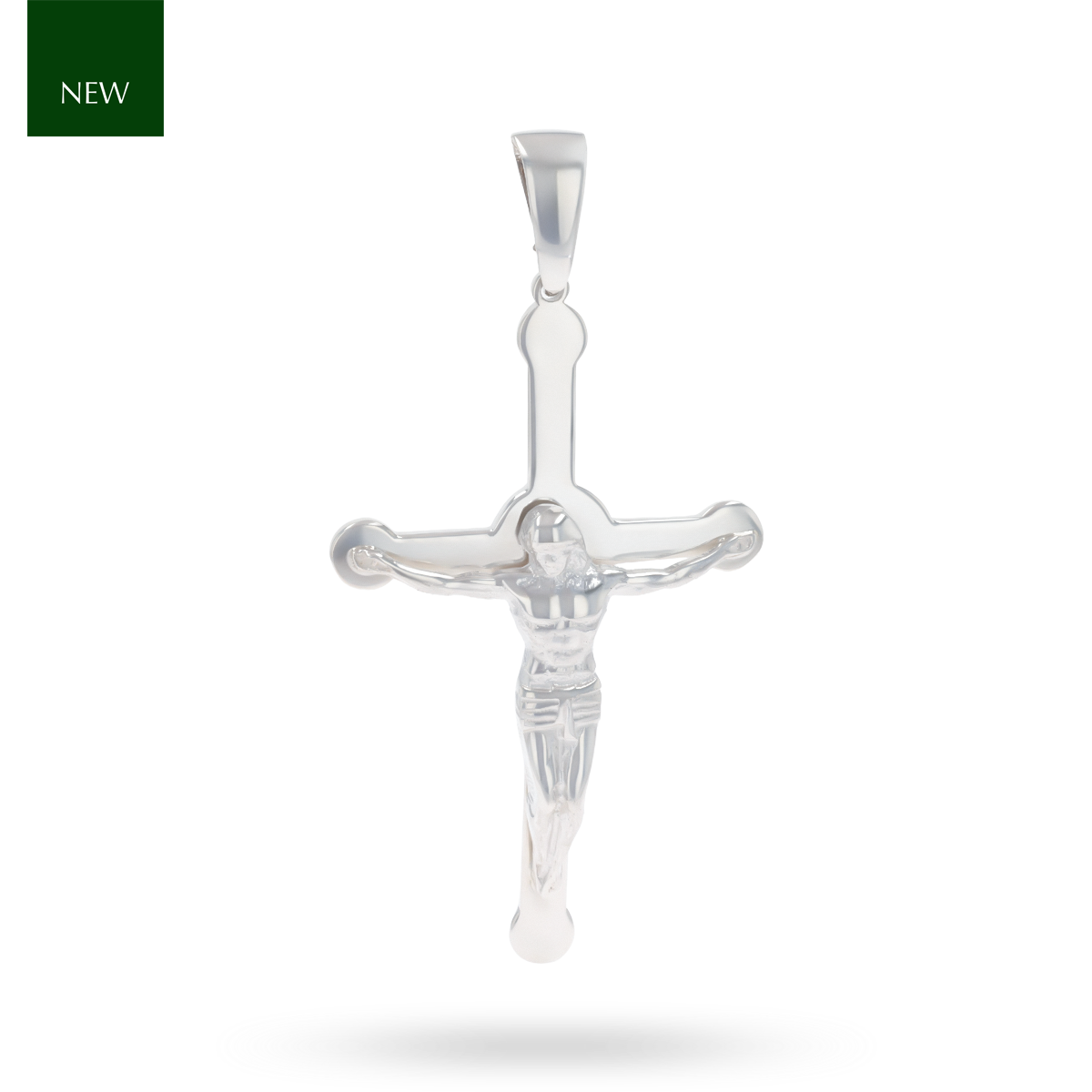 Sterling Silver Large Crucifix Cross Pendant